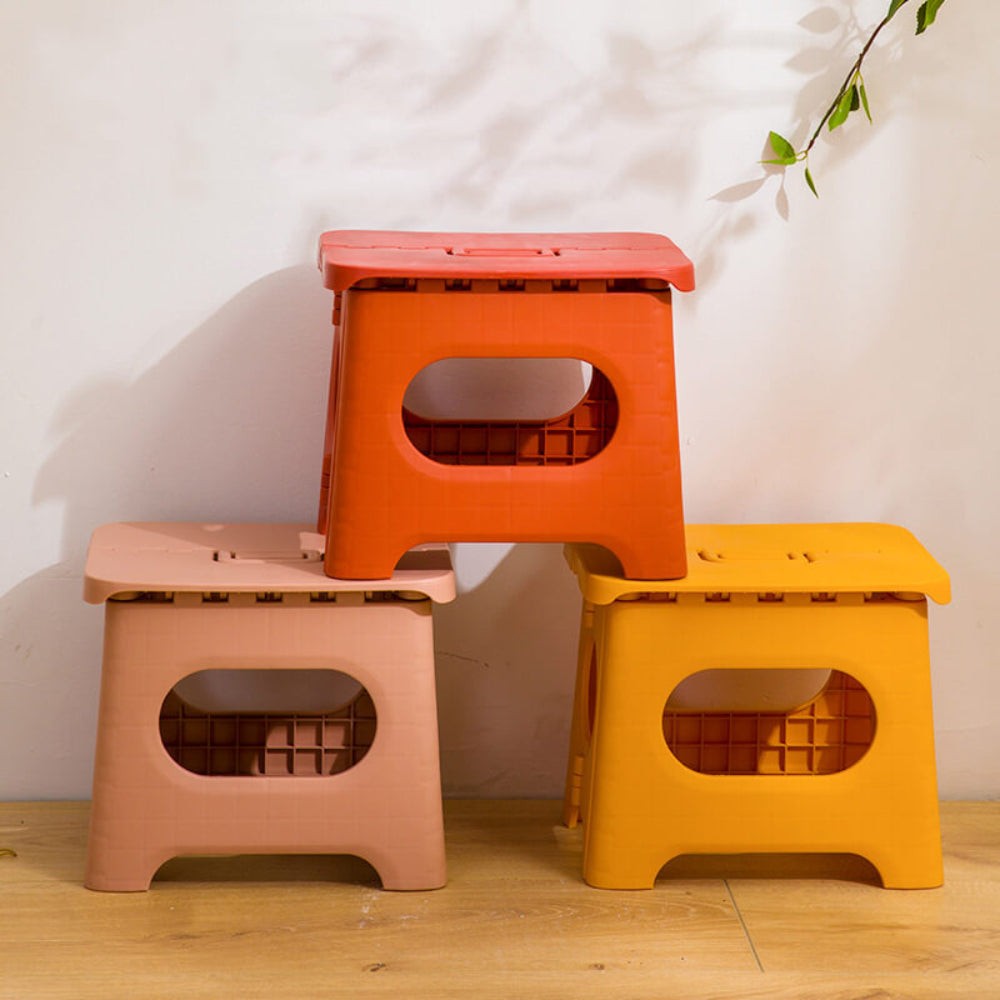 Folding step stool with carry handle - product photo 1
