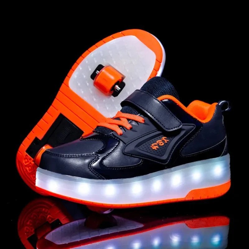LED light-up sneaker with retractable heel wheels - product photo 13