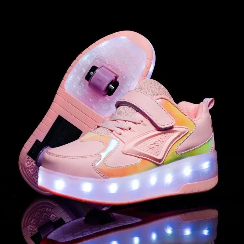 LED light-up sneaker with retractable heel wheels - product photo 14
