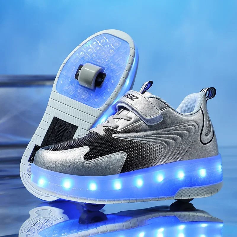 LED light-up sneaker with retractable heel wheels - product photo 16