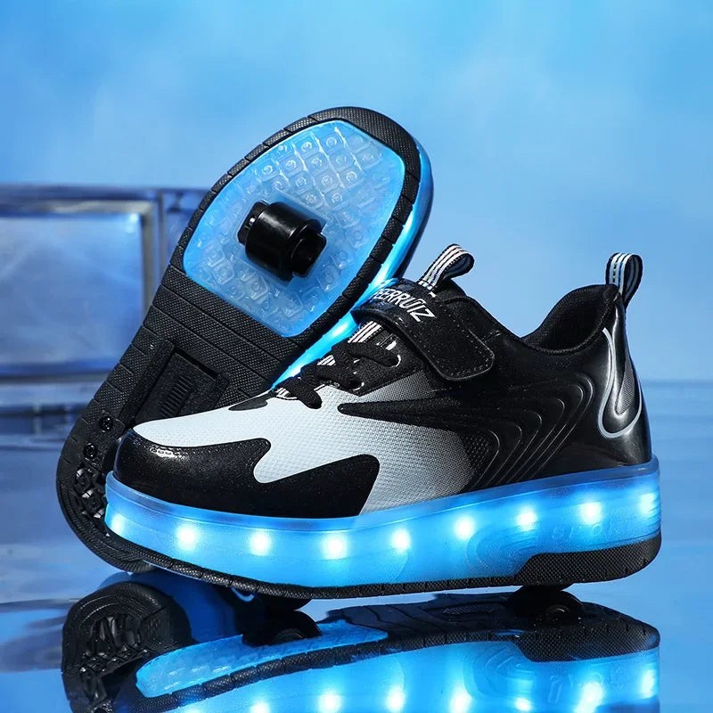 LED light-up sneaker with retractable heel wheels - product photo 17