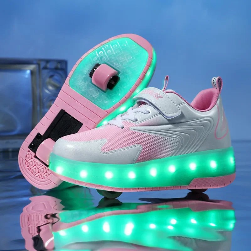 LED light-up sneaker with retractable heel wheels - product photo 9