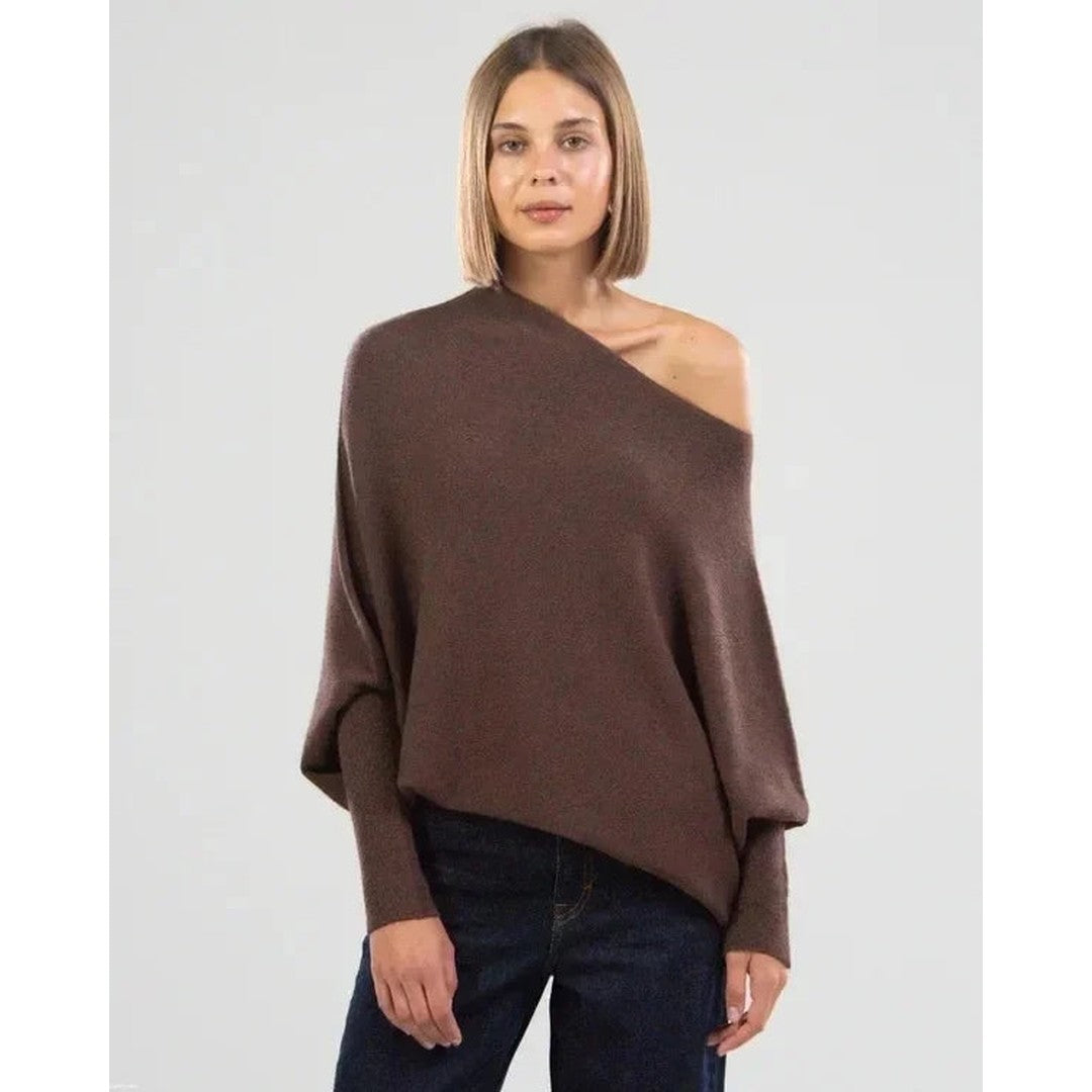 Woman wearing the Romy women's knit sweater, 10 view
