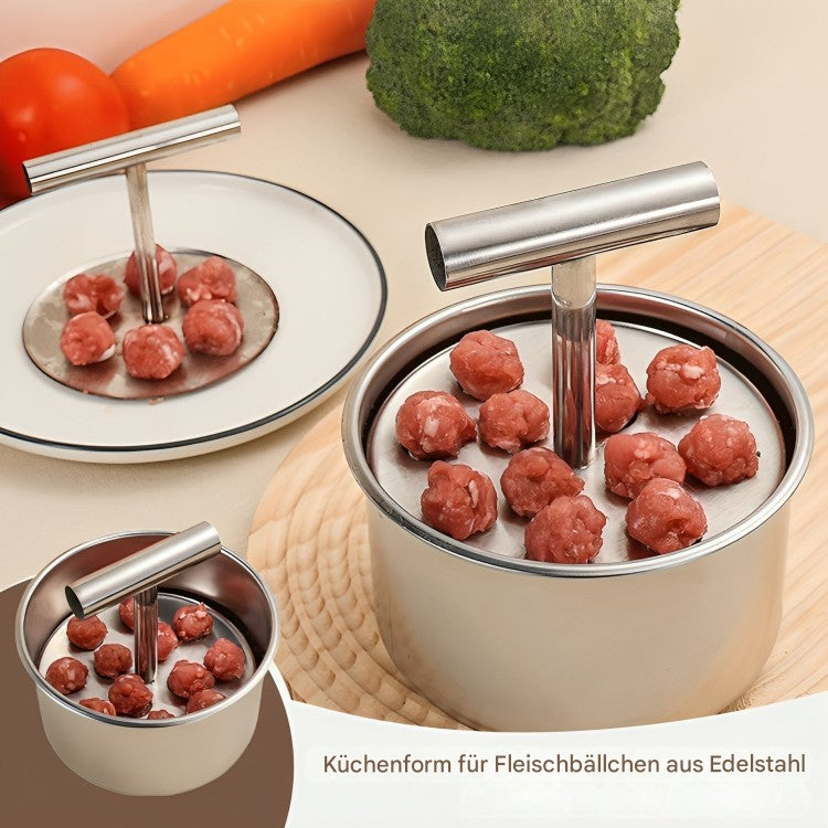 Stainless steel 12-cavity meatball press - product photo 1
