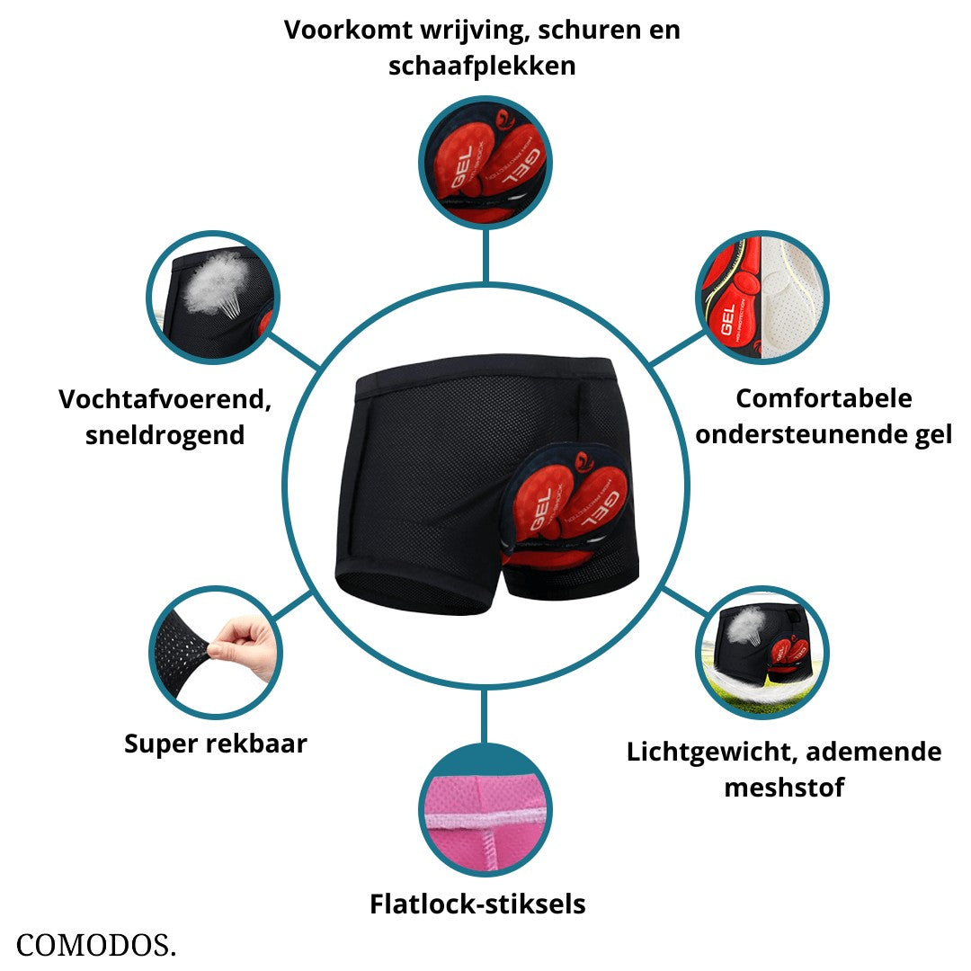 Men's padded gel riding shorts - product photo 3
