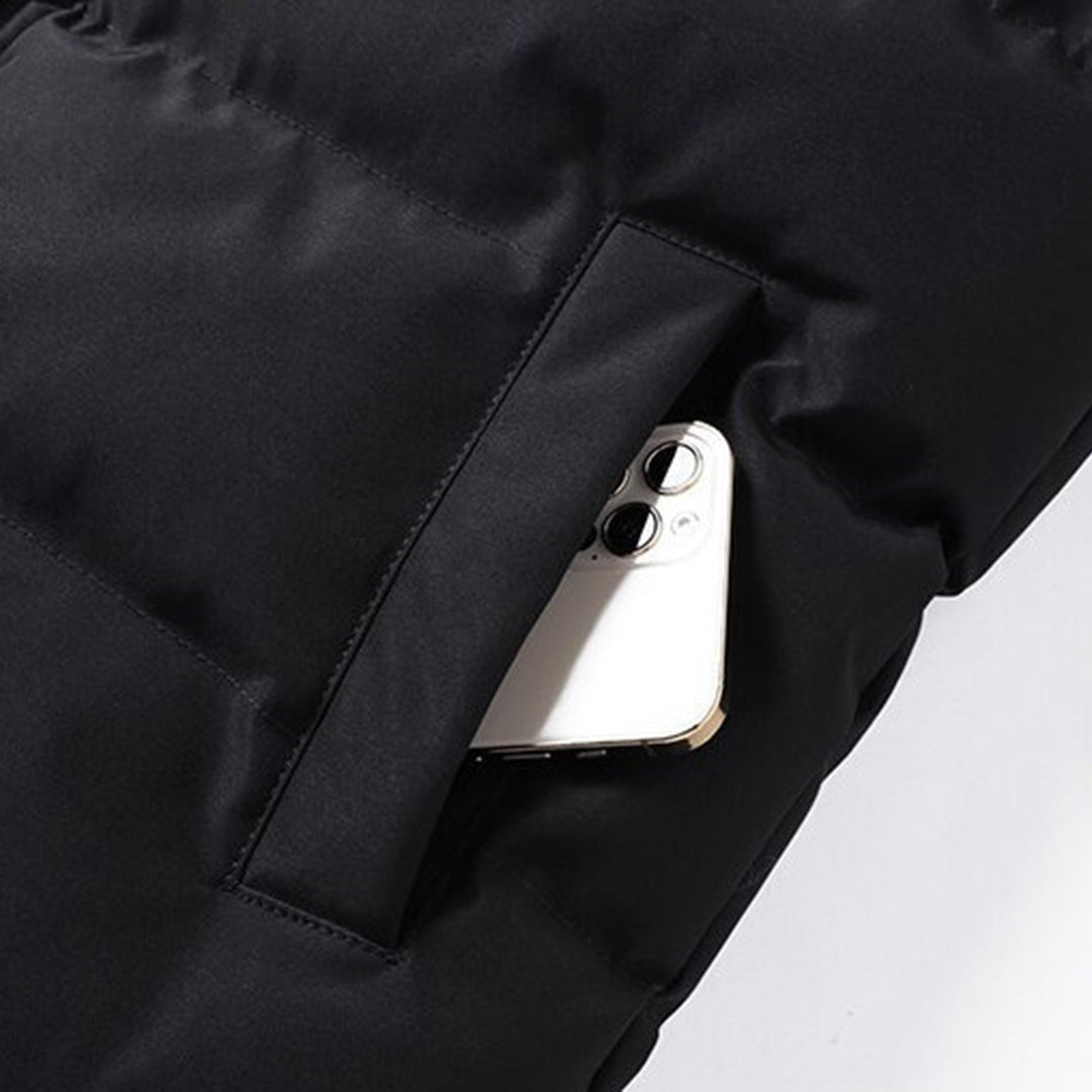 Man wearing the Salvatore men's fleece vest, 7 view