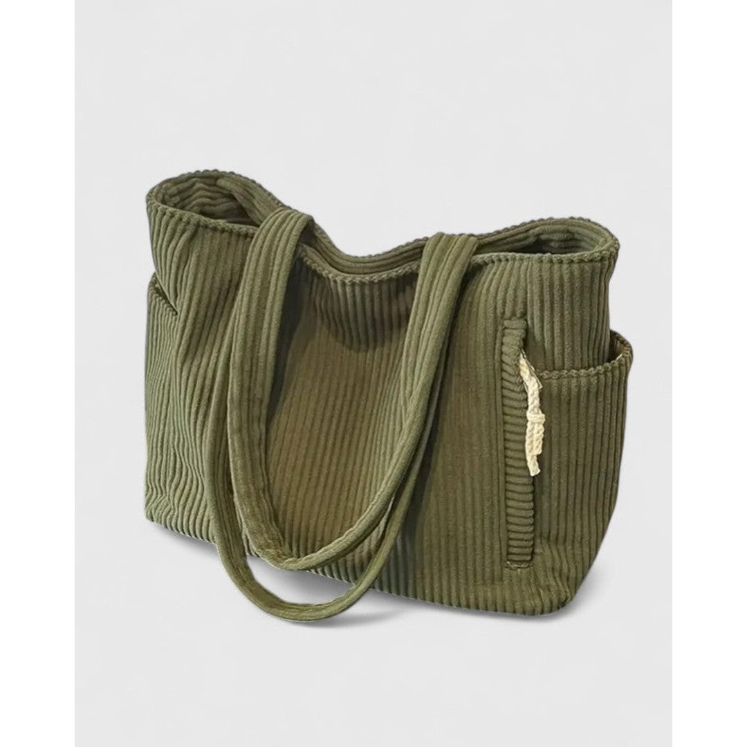 Woman wearing the Sarah women's bag, model view