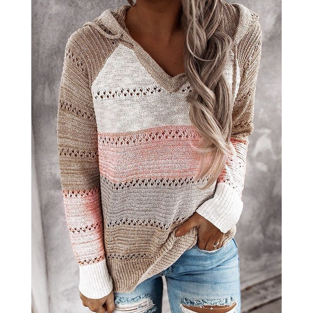 Woman wearing the Sasha women's hoodie, front view