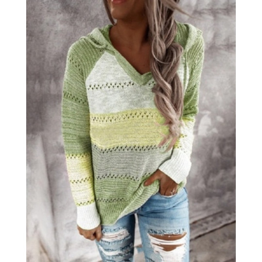 Woman wearing the Sasha women's hoodie, model view