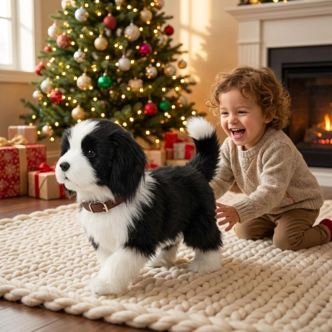 Plush toy dog that walks and barks - product photo 1