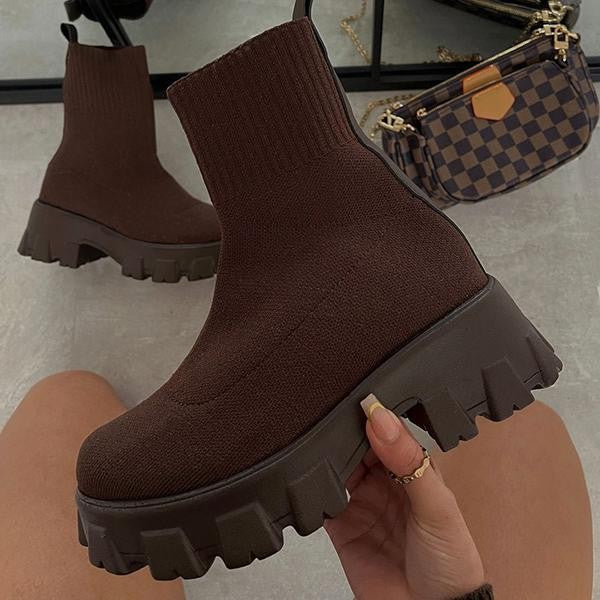 Women's fabric ankle boots - product photo 1