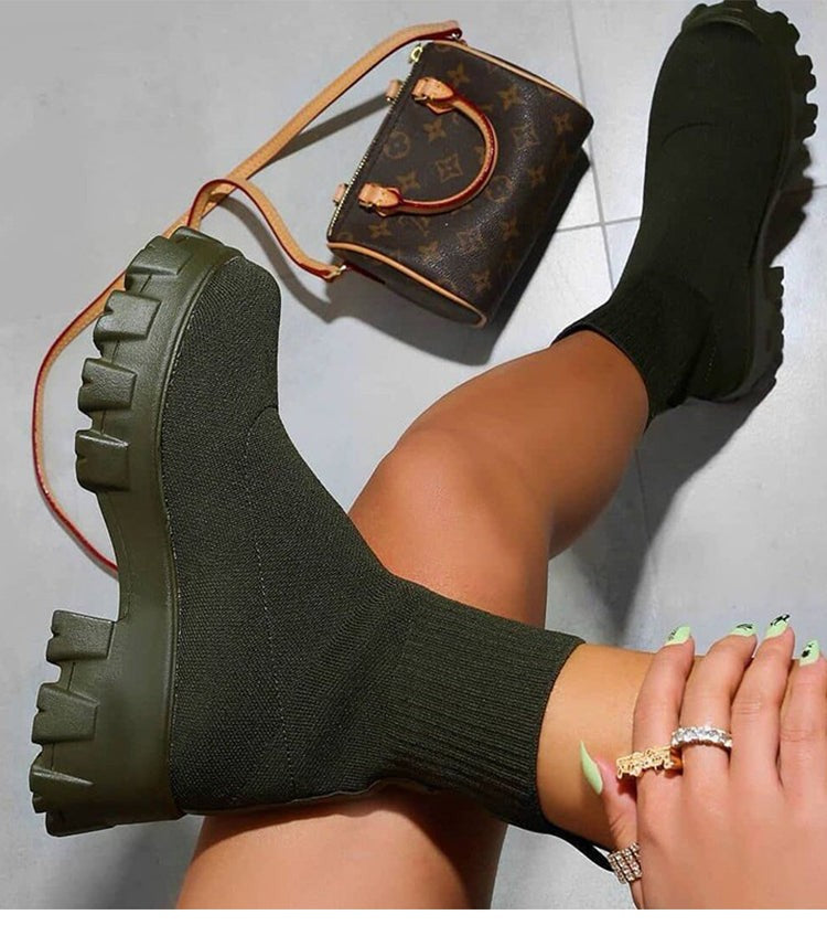 Women's fabric ankle boots - product photo 7
