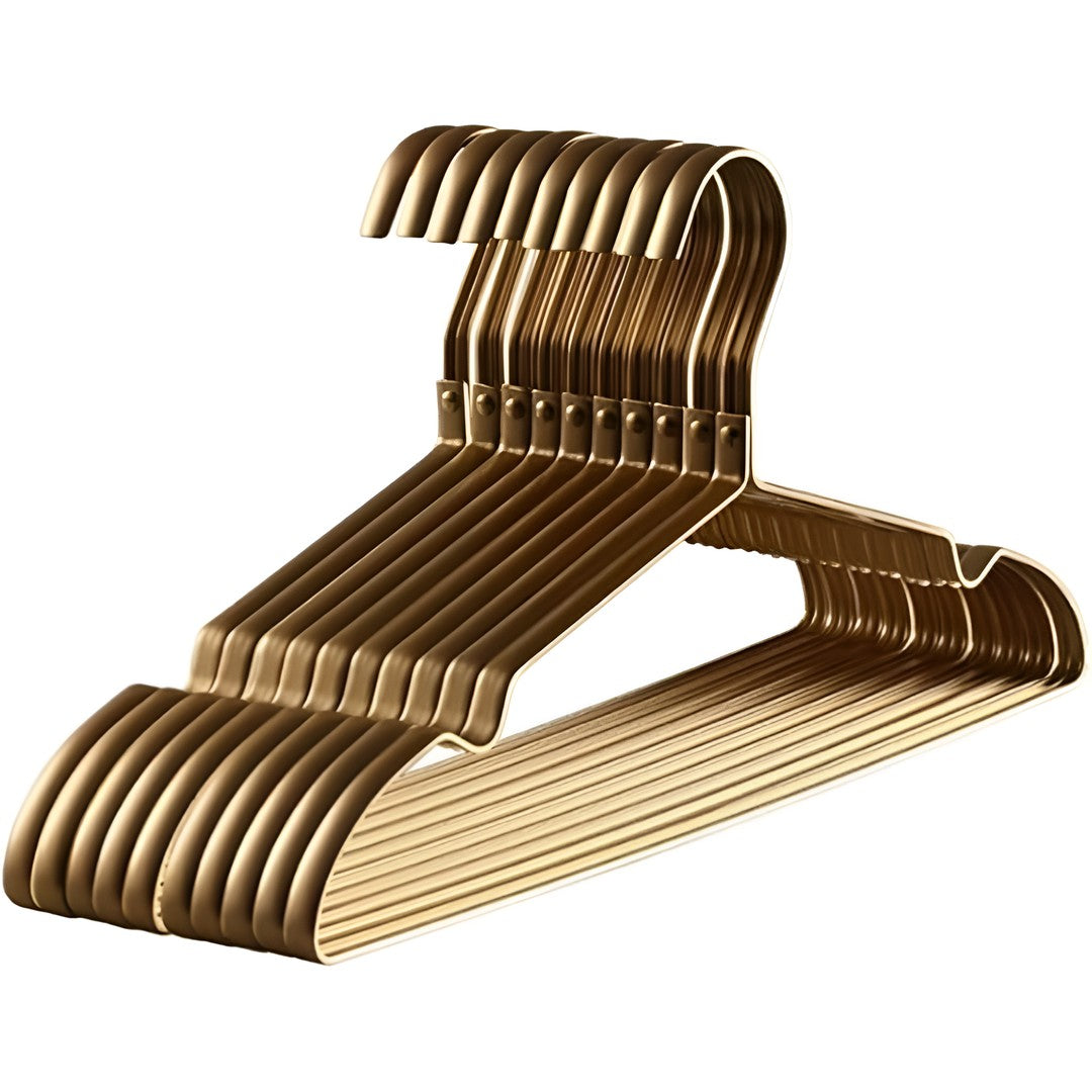 Slim non-slip aluminum clothes hangers - product photo 1