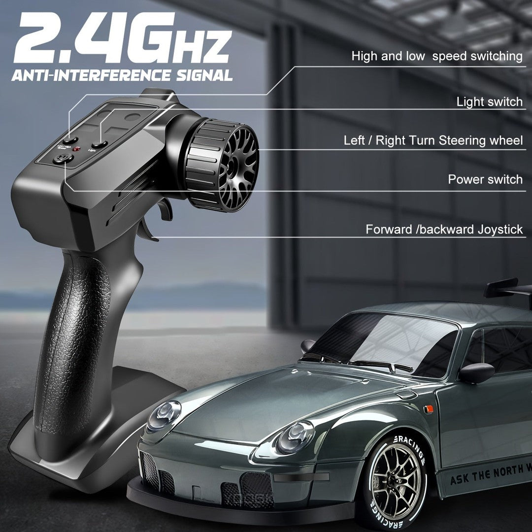 Radio-controlled drift car with light-up wheels - product photo 12