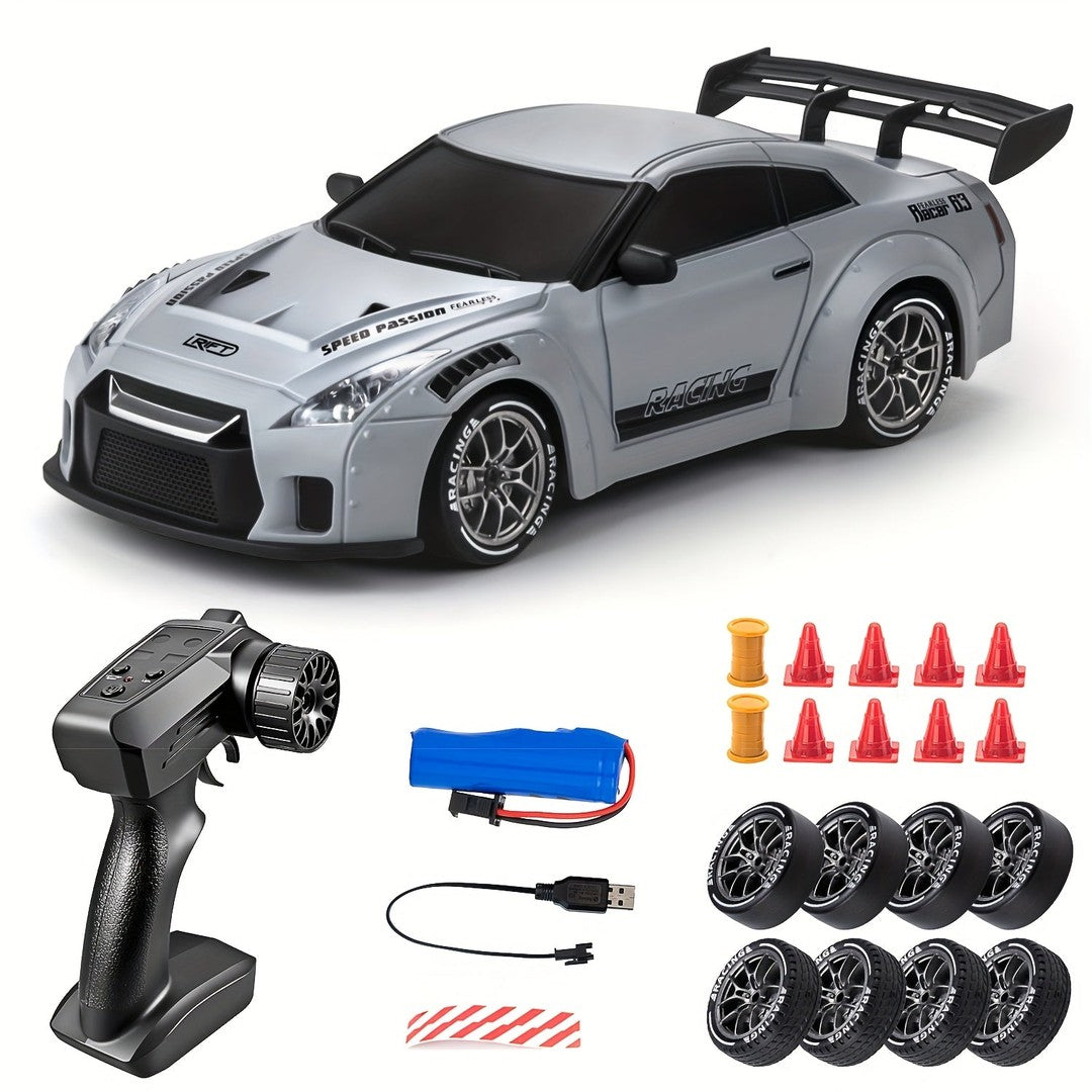 Radio-controlled drift car with light-up wheels - product photo 3