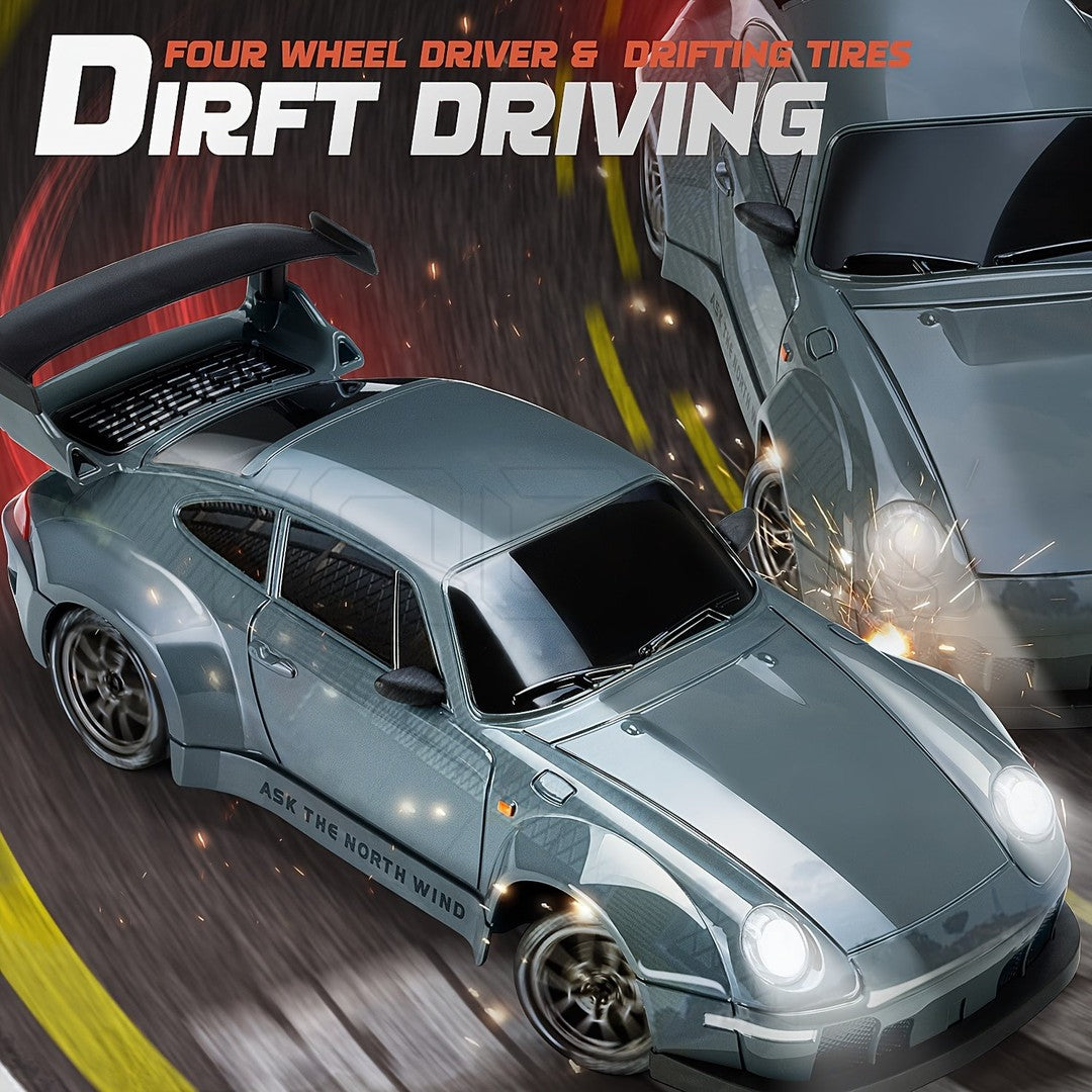 Radio-controlled drift car with light-up wheels - product photo 8