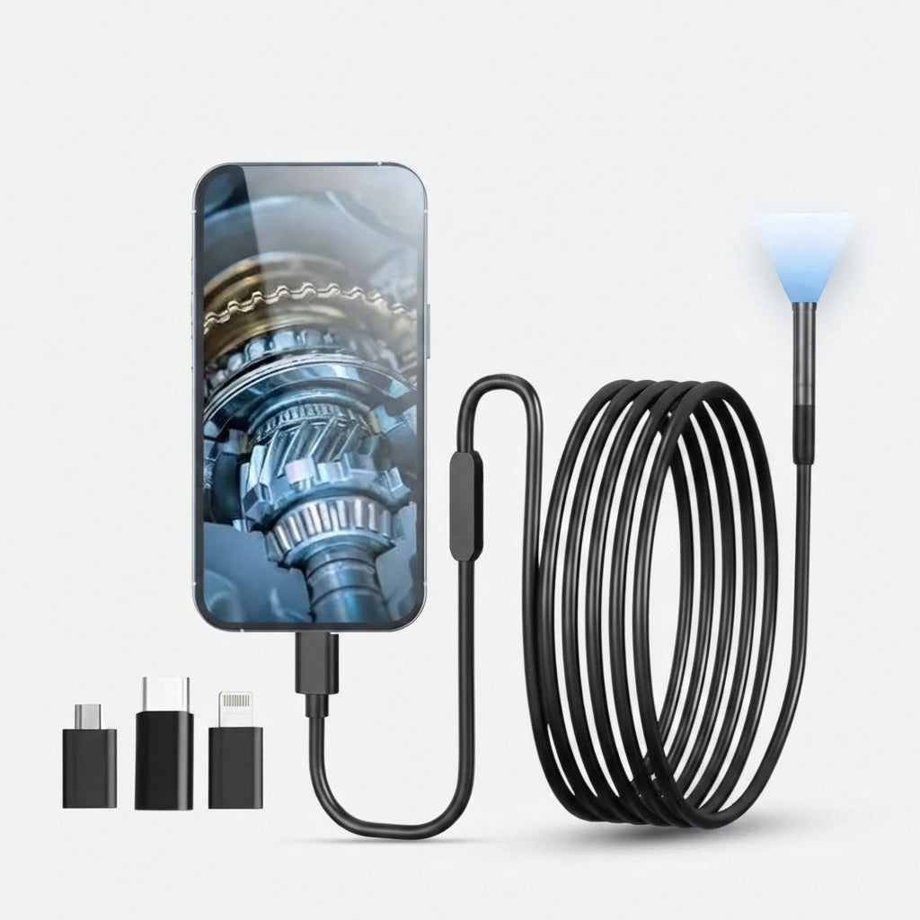 HD endoscope borescope camera with flexible cable - product photo 8