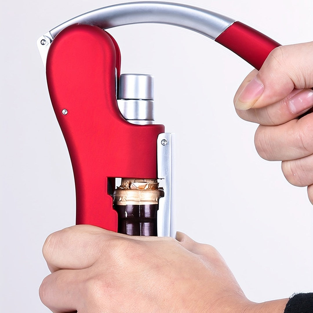 Lever-action corkscrew wine opener - product photo 4