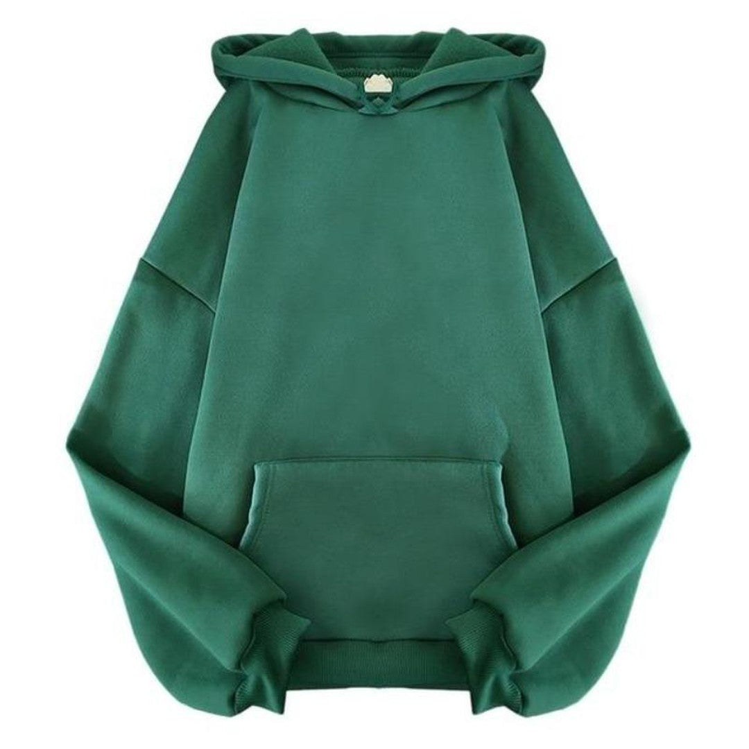 Woman wearing the Sonia women's casual hooded cotton sweater, 18 view