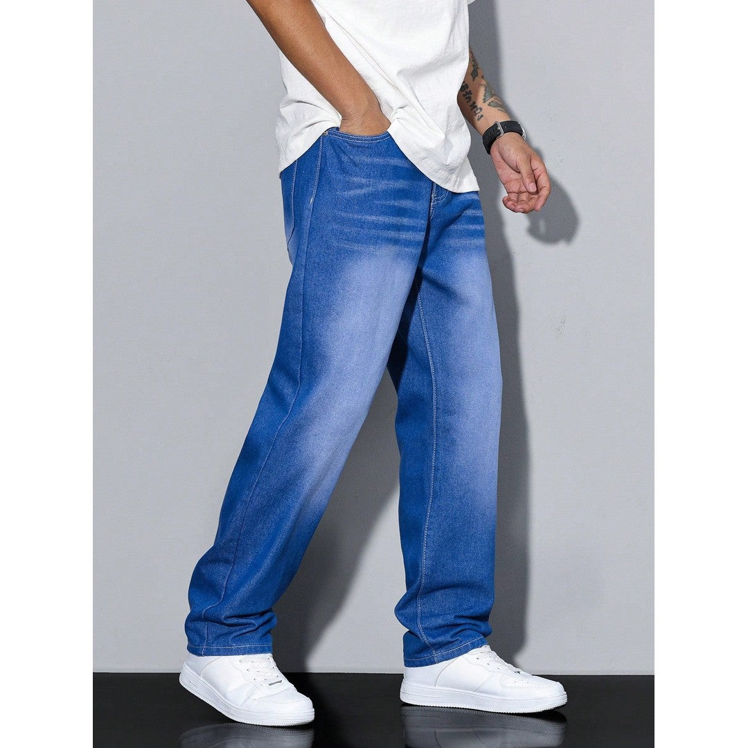 Man wearing the Soren men's solid-color denim jeans, 8 view