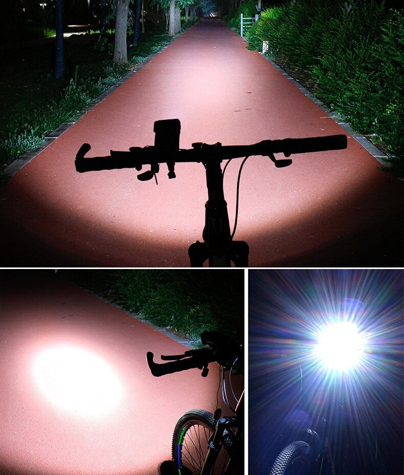 4-in-1 bike handlebar phone mount with light and horn - product photo 3