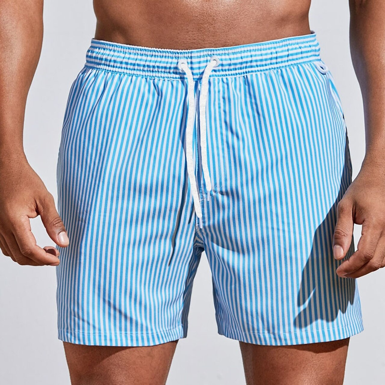 Evan | Men's Vertical Stripe Swim Trunks