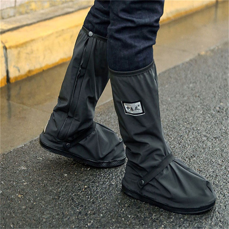 Waterproof zip-up overshoes with non-slip sole - product photo 3