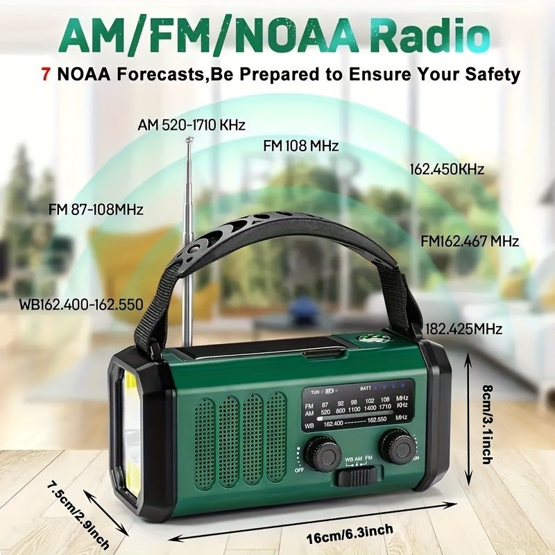 Solar and hand crank emergency weather radio - product photo 3