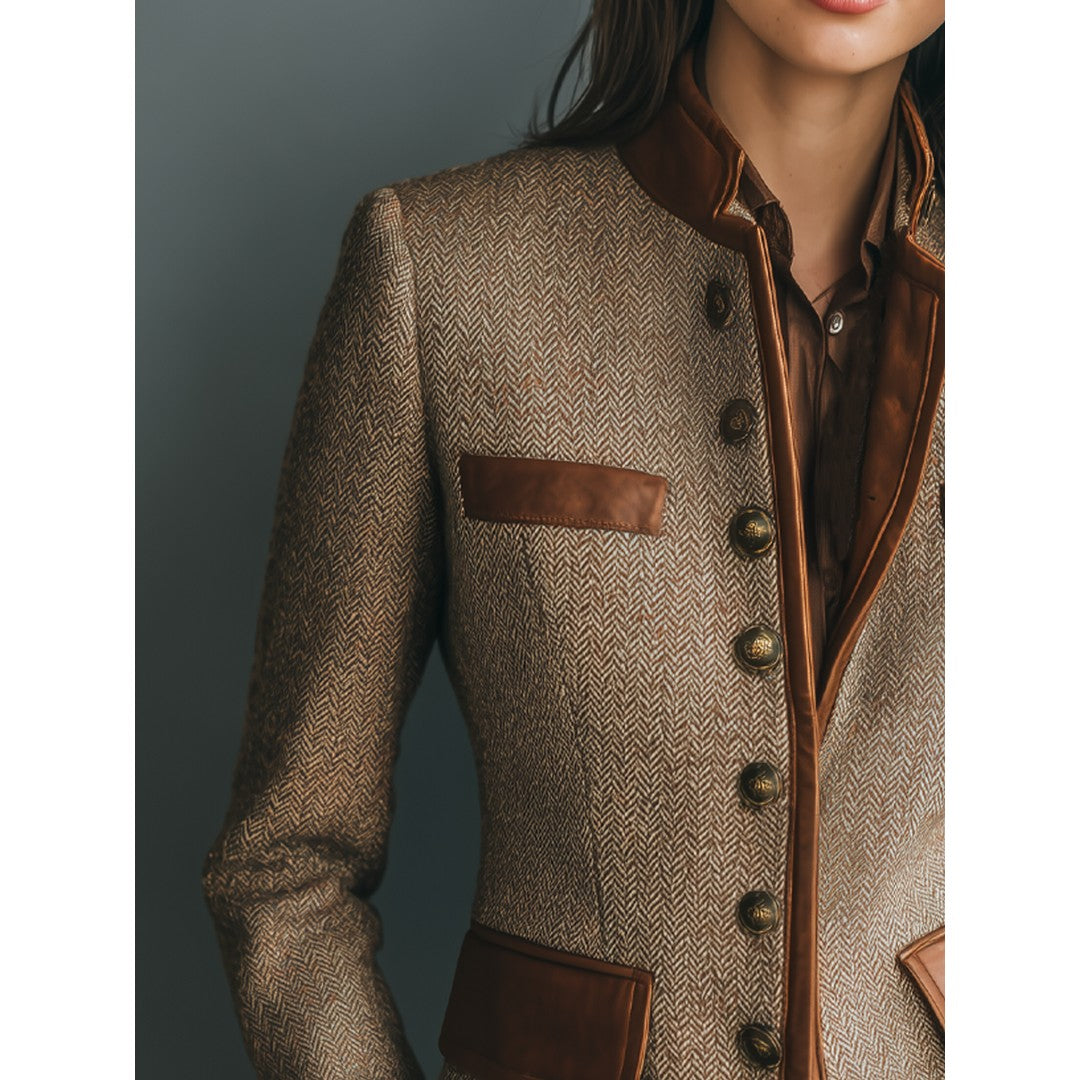 Man wearing the Sullivan men's vintage jacket, back view