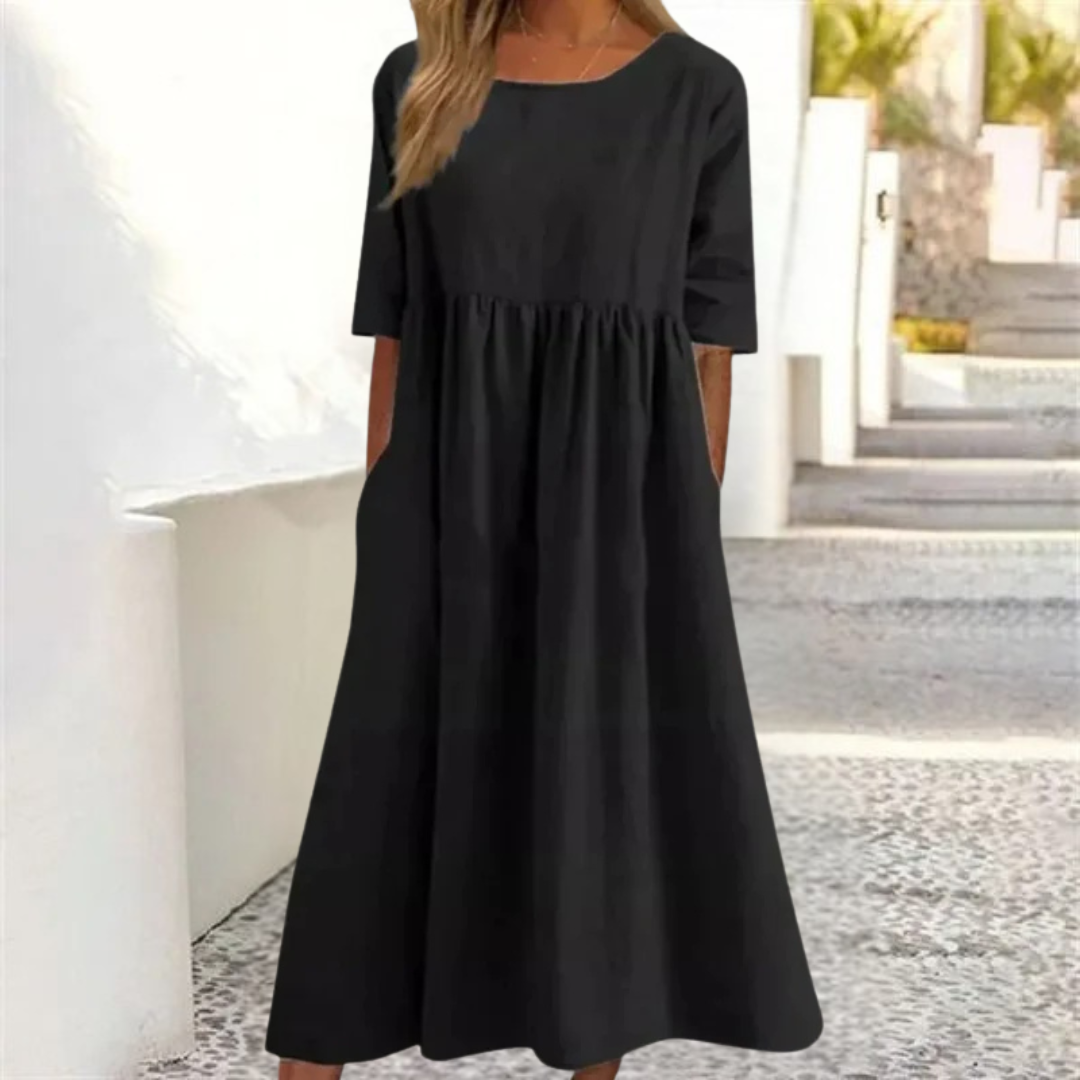 Kyra | Women's Smocked Waist Midi Dress
