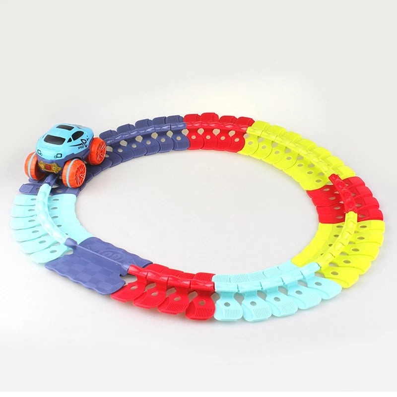 Magnetic build-your-own car track set - product photo 4