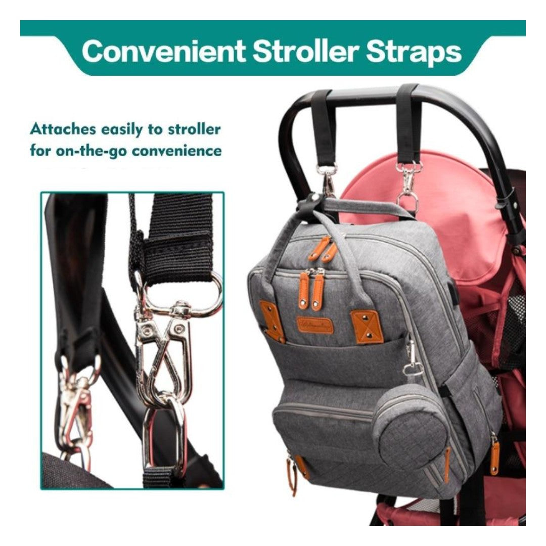 Structured diaper bag backpack - product photo 4