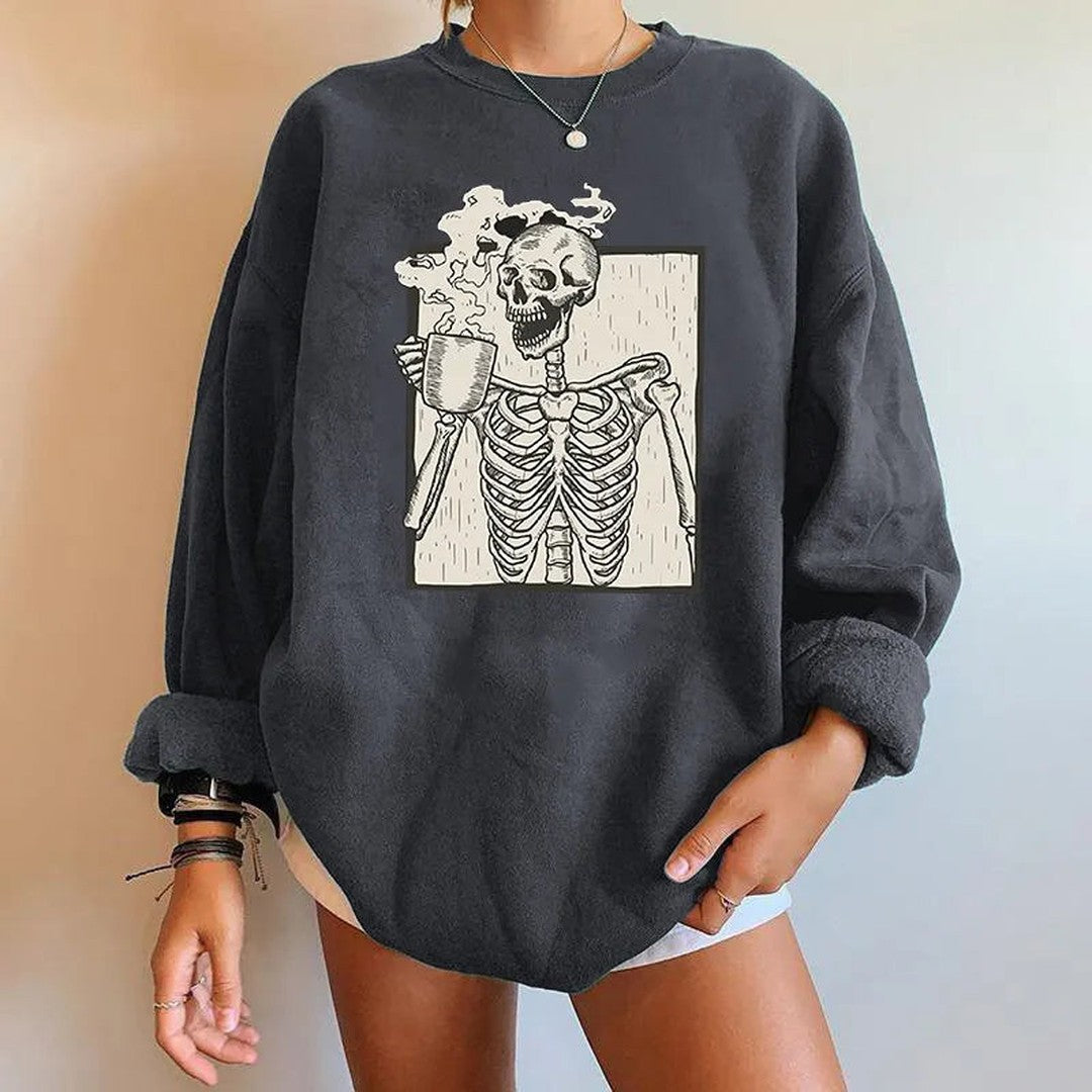 Woman wearing the Tessa women's sweater, back view
