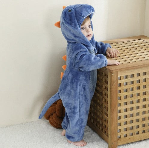 Hooded animal romper for a baby - product photo 17