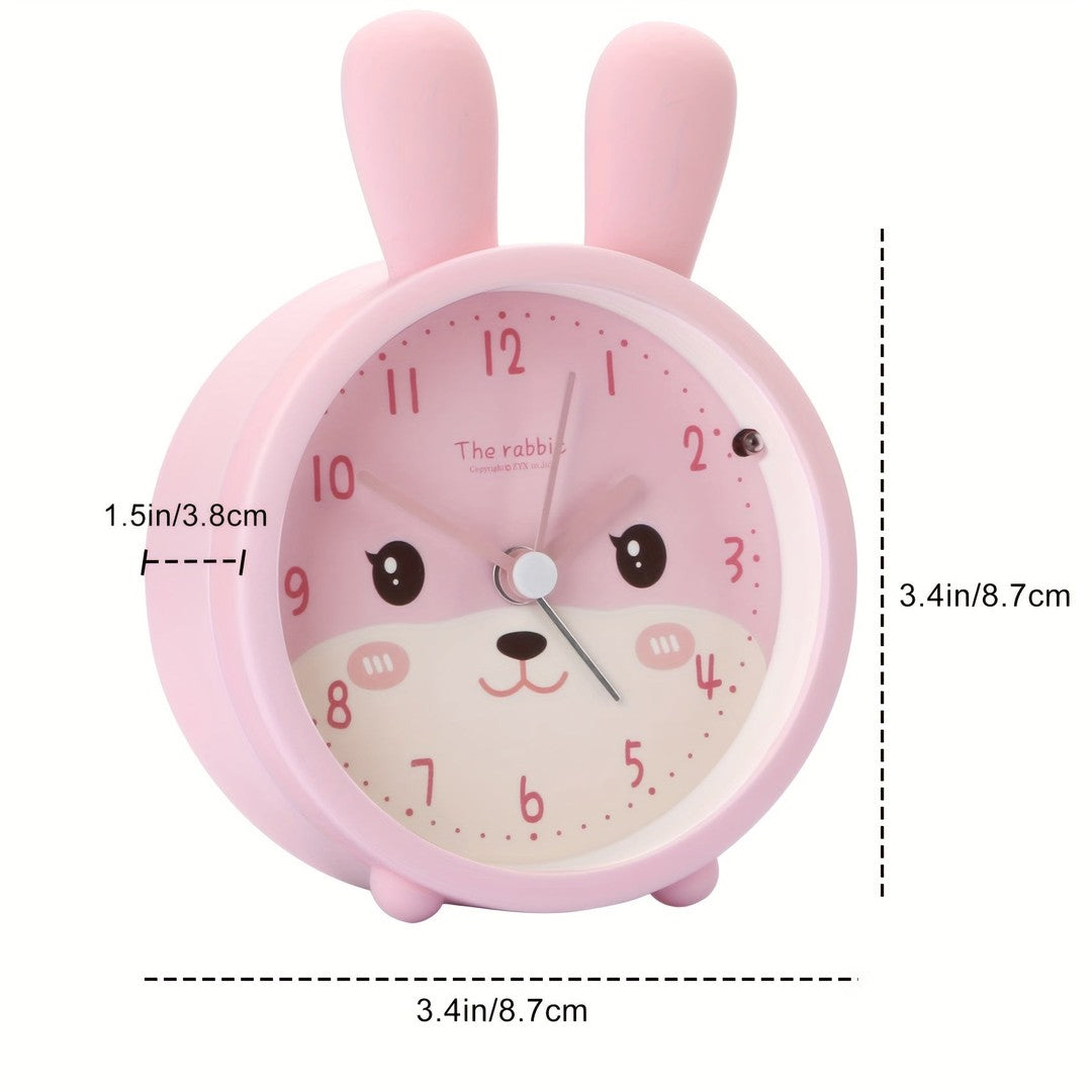 Silent bunny alarm clock with night light - product photo 3
