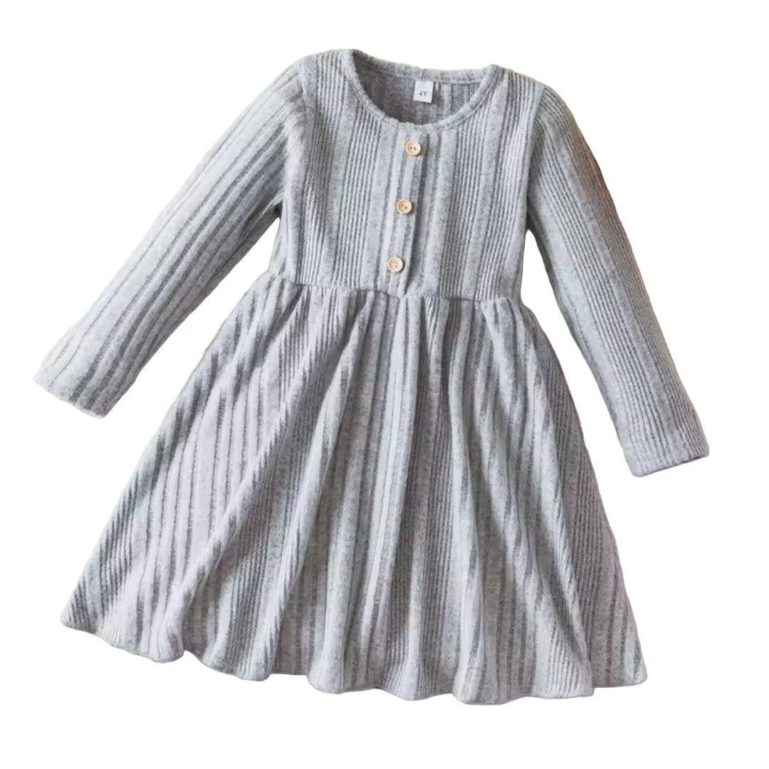 Girls' long sleeve knit dress - product photo 1