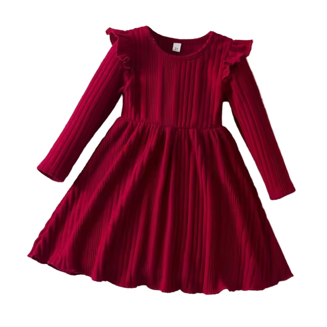Girls' long sleeve knit dress - product photo 4