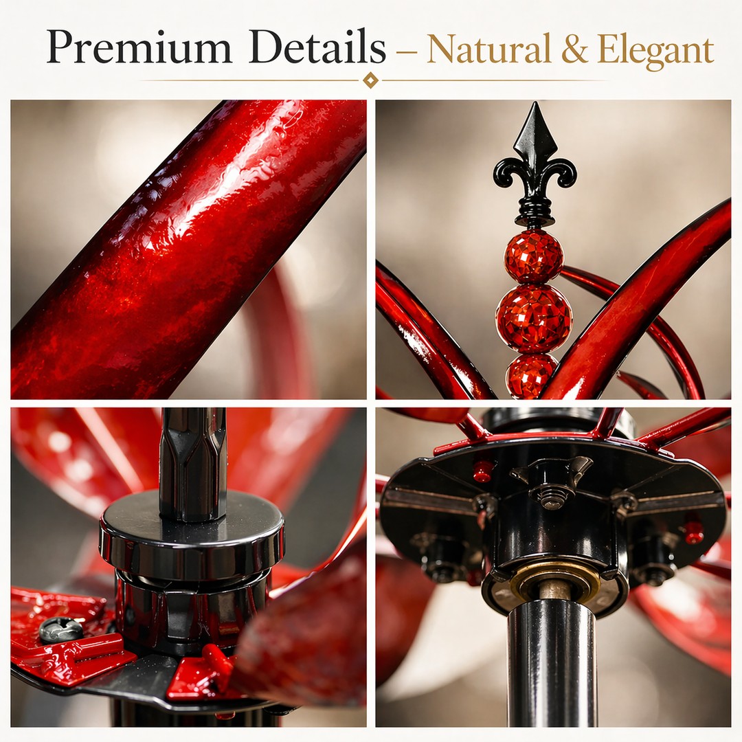 Rustproof metal lotus wind spinner - product photo 8