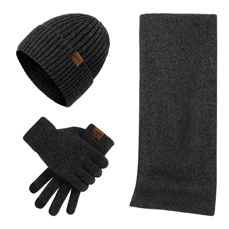 Matching beanie, scarf and glove winter set - product photo 10