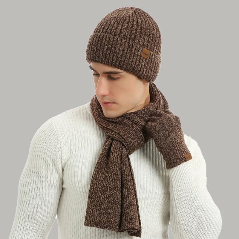 Matching beanie, scarf and glove winter set - product photo 4