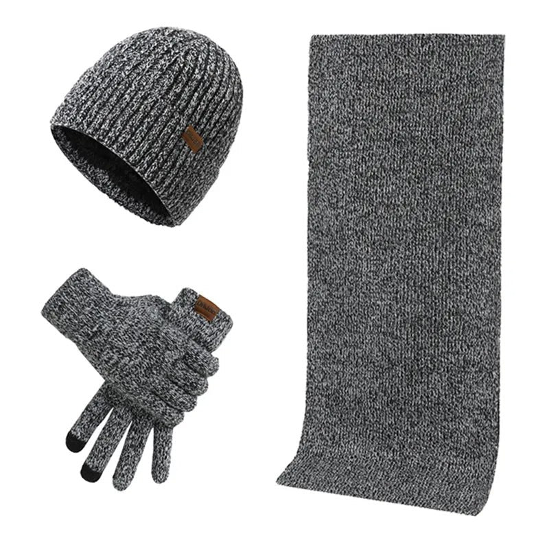 Matching beanie, scarf and glove winter set - product photo 7