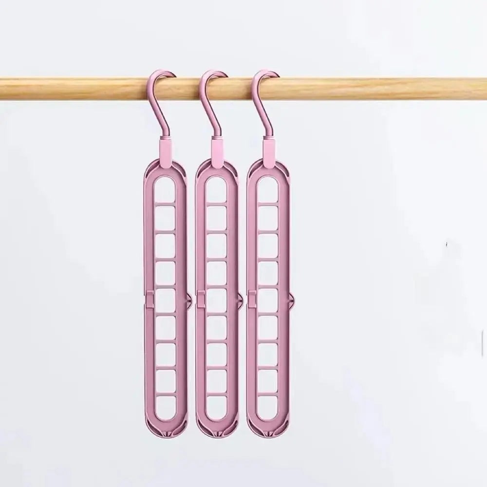 Space-saving closet organizer holding nine garments - product photo 7