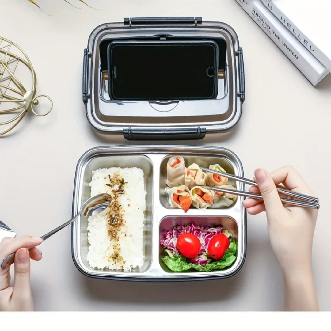 Stainless steel airtight bento lunch box - product photo 1