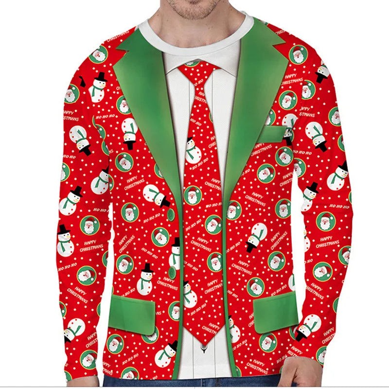 Printed novelty Christmas jumper - product photo 1