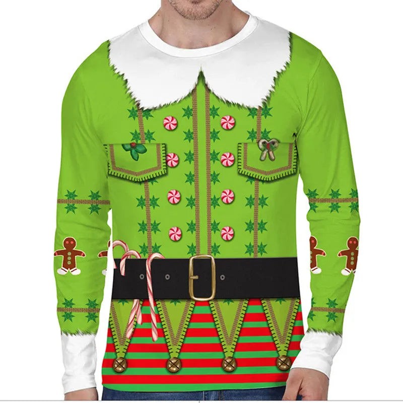Printed novelty Christmas jumper - product photo 5