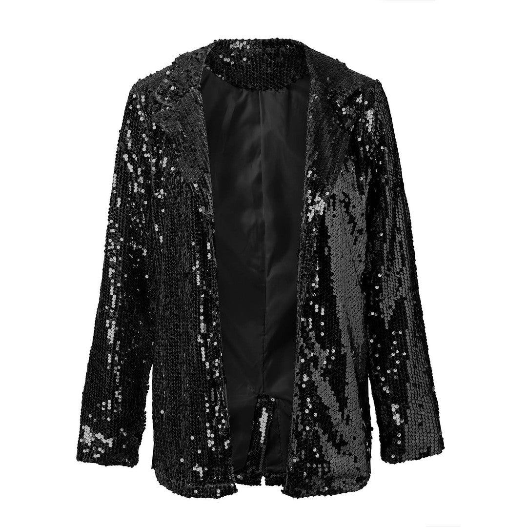 Woman wearing the Tovah women's casual blazer, side view