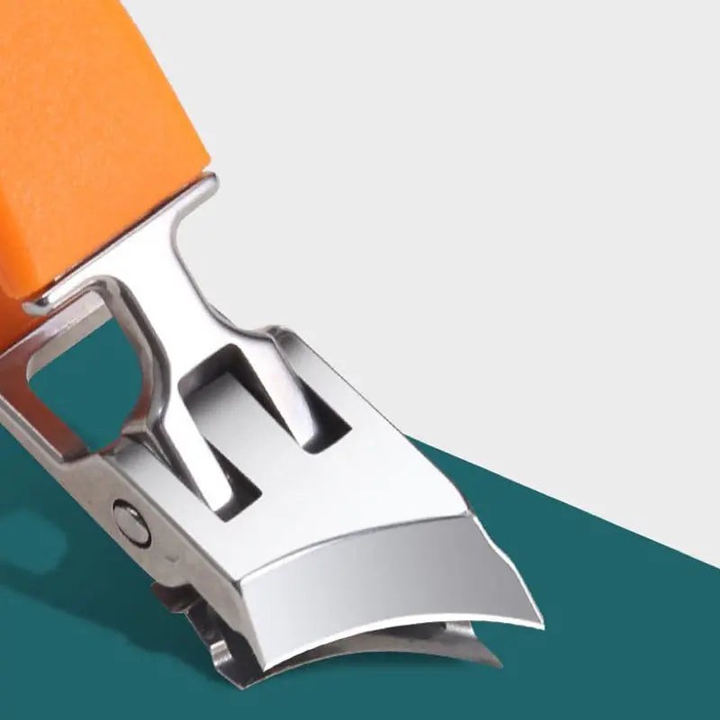 Wide-grip nail clippers with splash guard - product photo 5