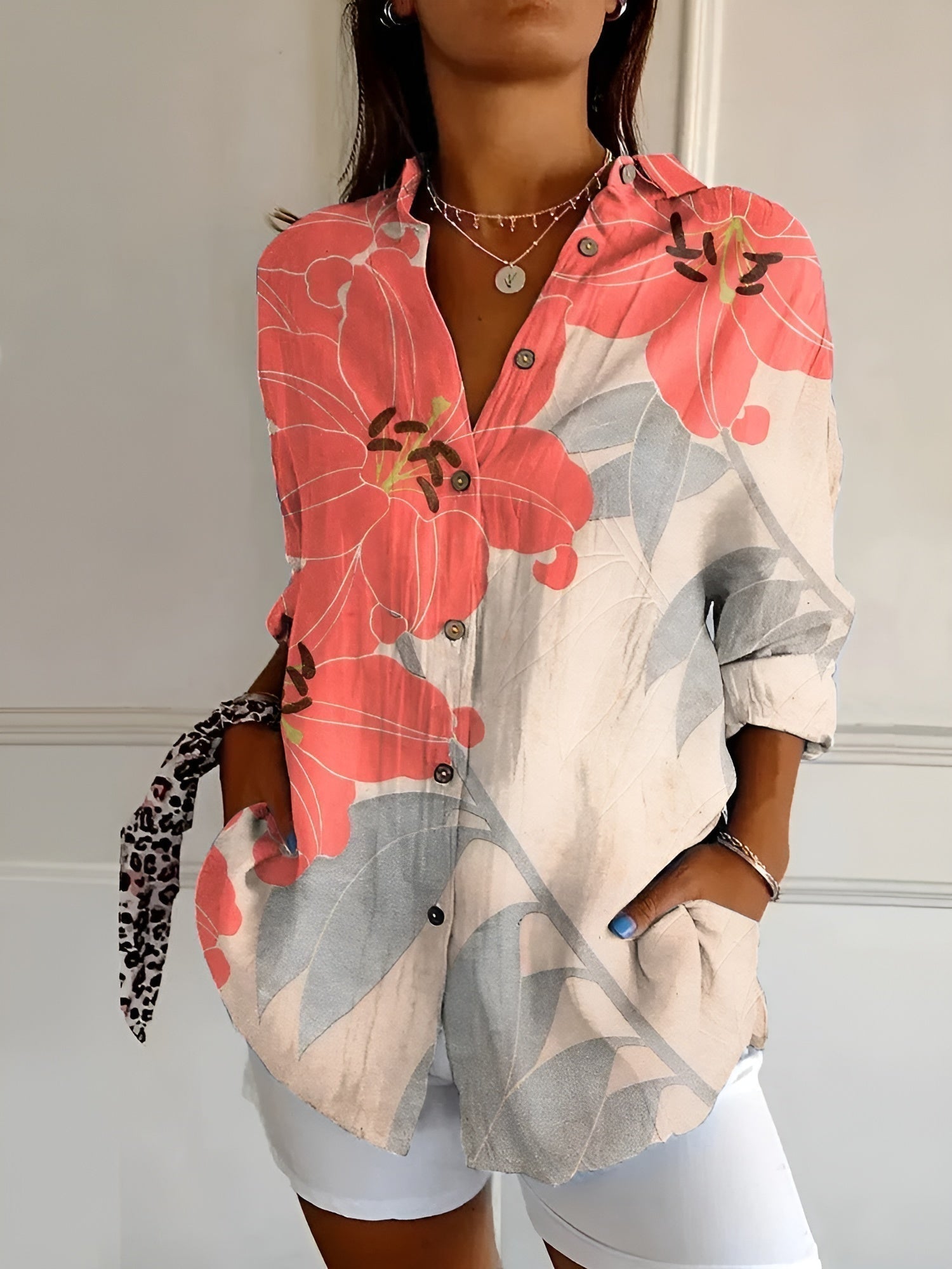 Daphne | Women's Relaxed Long Sleeve Button-Up Shirt