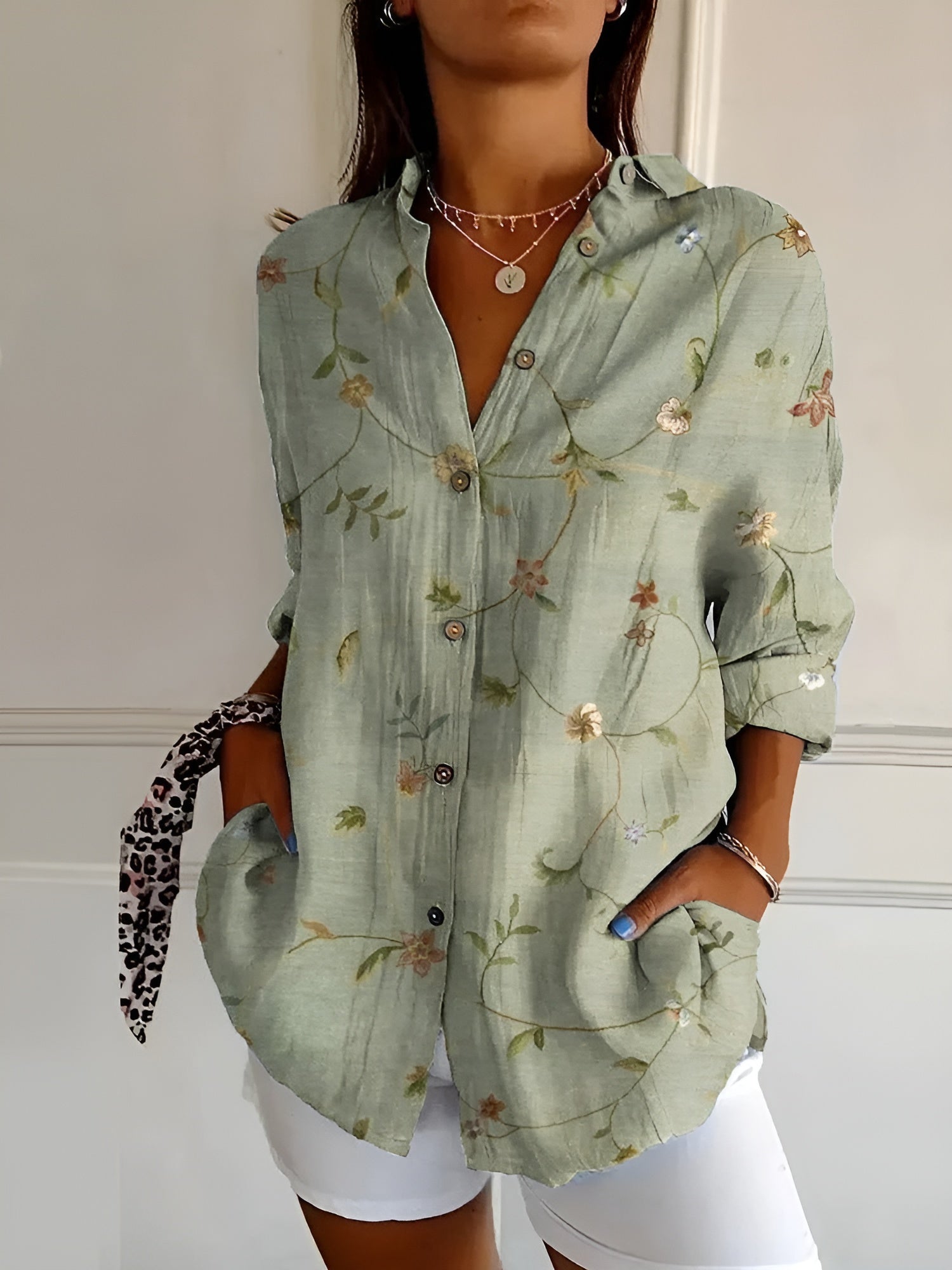 Daphne | Women's Relaxed Long Sleeve Button-Up Shirt
