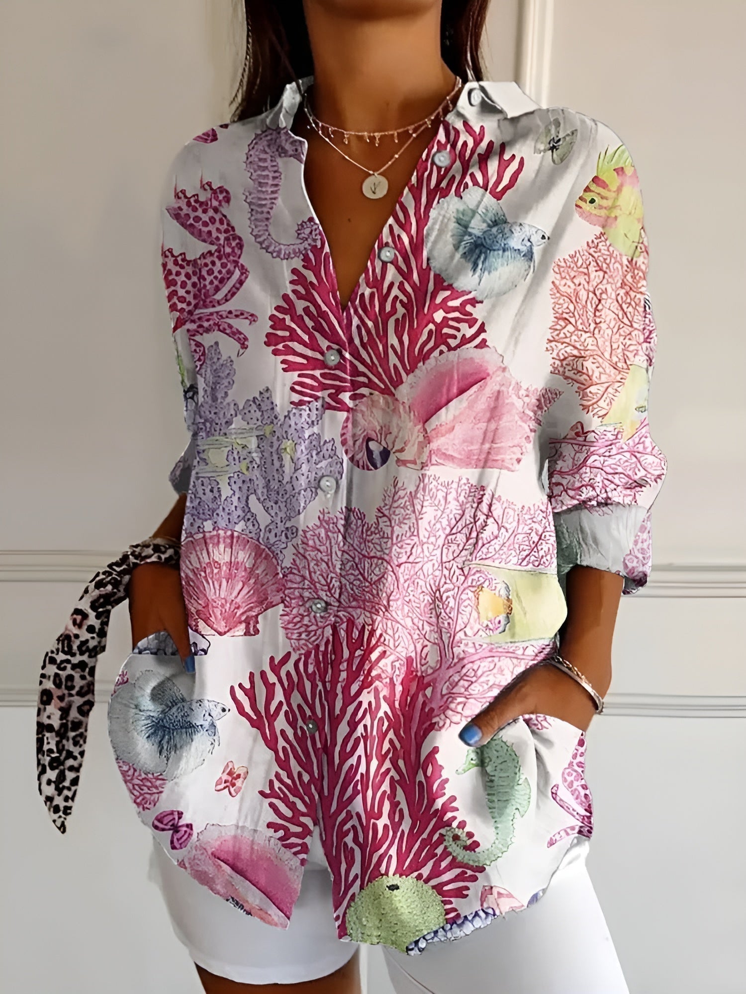 Daphne | Women's Relaxed Long Sleeve Button-Up Shirt
